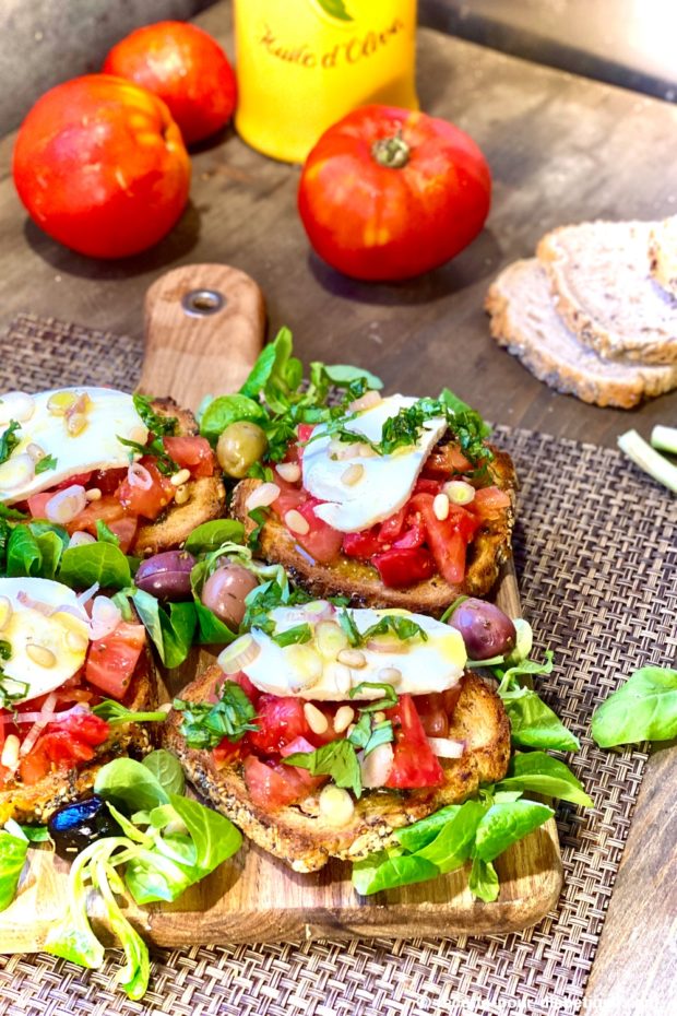 Bruschetta mozzarella lowcarb