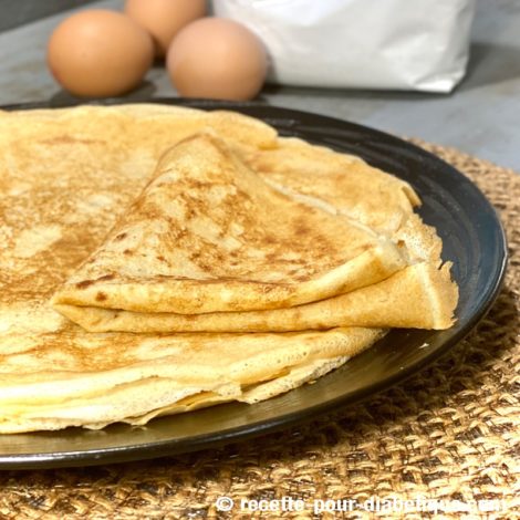 Crêpes à IG Bas à la farine d'Orge mondé