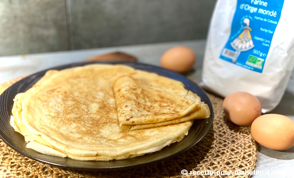 Crêpes sans sucre pour diabétiques et recettes IG bas