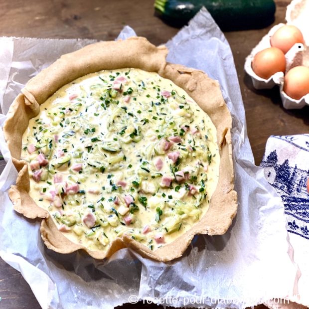 Quiche IG bas à la Courgette et Fromage de Chèvre