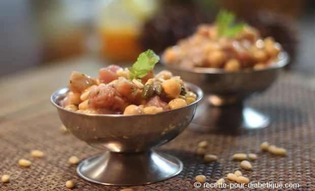 tartare thon pois chiches