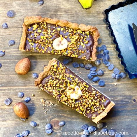 Tarte Chocolat Banane sans sucre ajouté