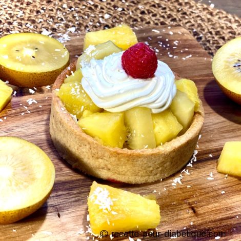 Tartelettes aux fruits exotiques (Pâte IG bas)