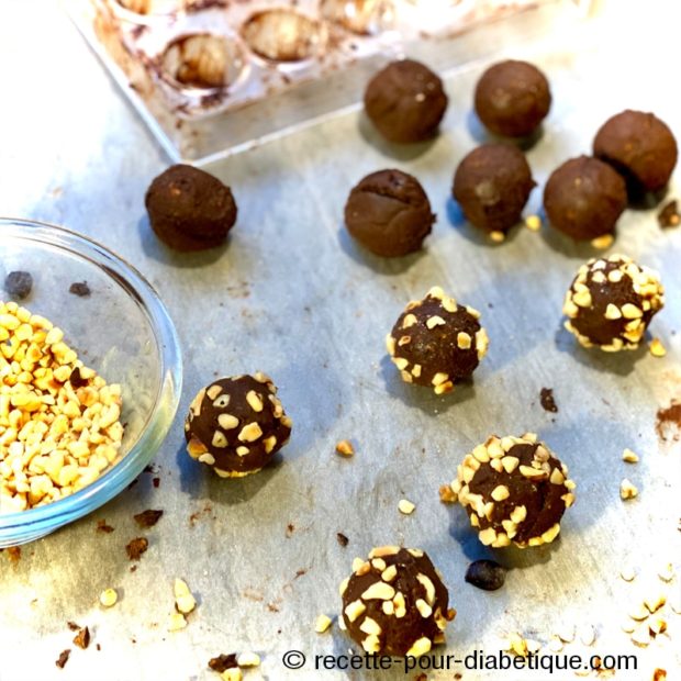 Rochers au chocolat sans sucre (IG Bas)