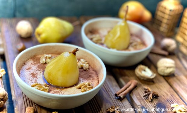 poire pochée yaourt