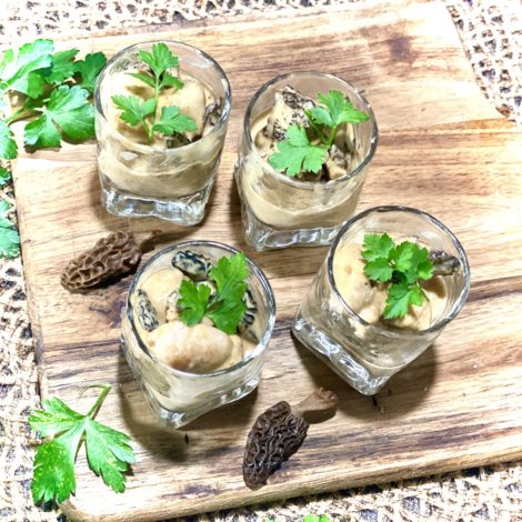 Verrine de Ris de Veau à la Morille