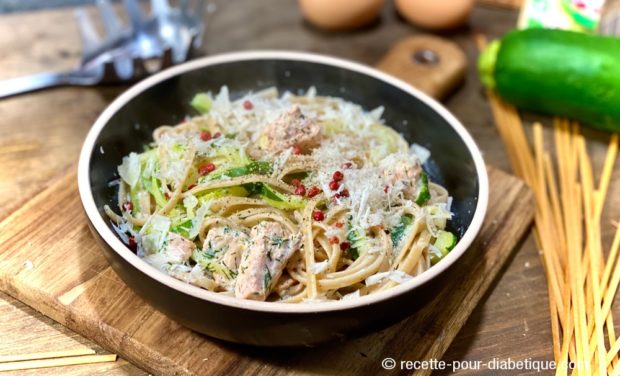 pates carbonara saumon