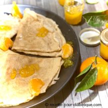 Crêpes au lait d'amandes à la gelée de Clémentine IG Bas