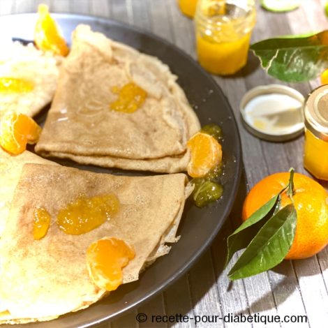 Crêpes au lait d'amandes à la gelée de Clémentine IG Bas