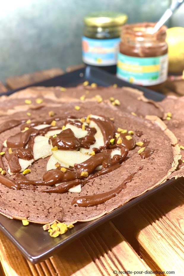 Crêpes tout chocolat sans sucre