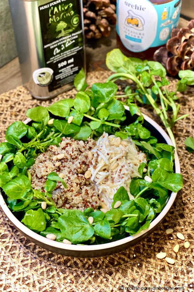 salade de cresson au quinoa et céleri