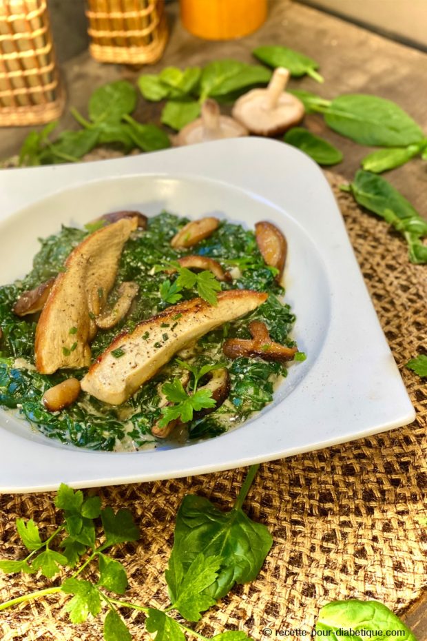 poulet épinards