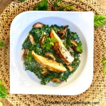 Poulet aux Épinards et Shiitaké