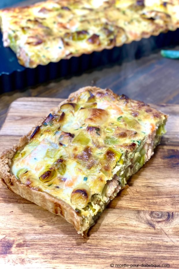 quiche tarte ig bas saumon poireaux