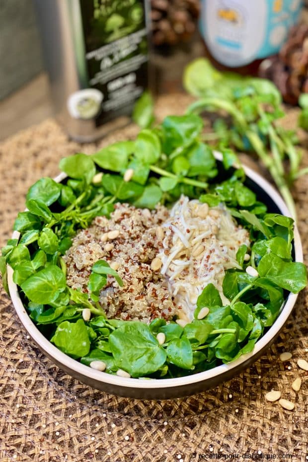 salade de cresson celeri quinoa