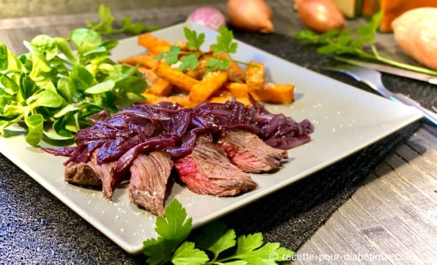 bavette à l'échalotte vin rouge