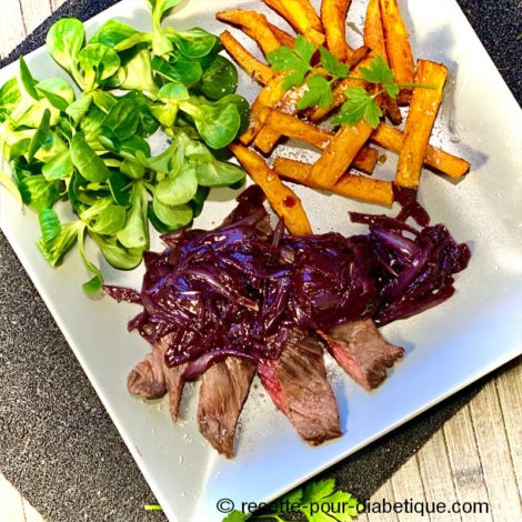 Bavette à l'échalote et Frites de Patate douce
