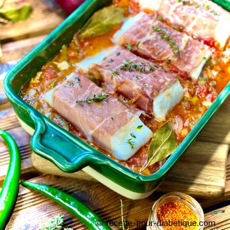 Dos de Cabillaud Piperade Basque et Jambon de Bayonne