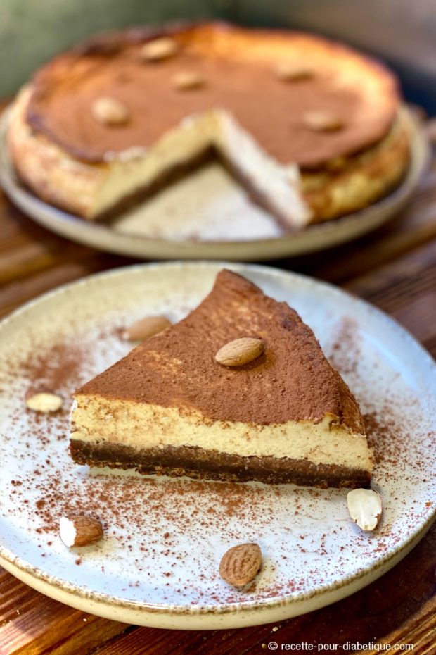 Cheesecake Biscuit Chocolat et amandes ig bas