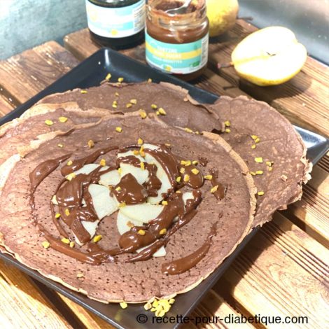 Crêpes tout Chocolat à la Poire (IG Bas)