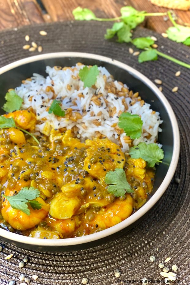 Curry de Poisson et Crevettes ig bas