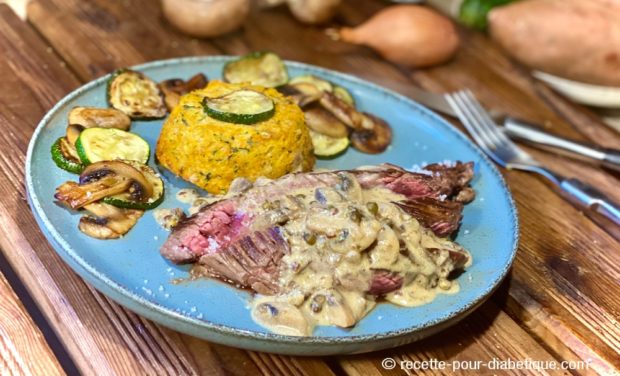 bavette de boeuf sauce poivre