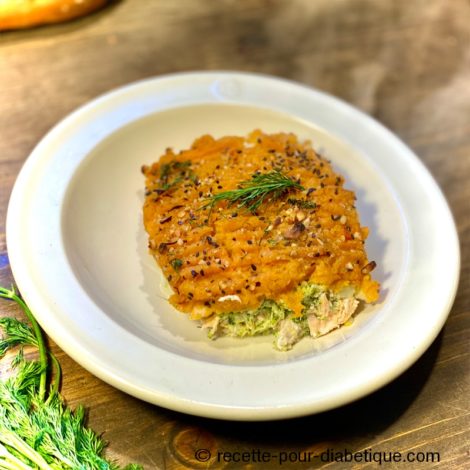 Parmentier Saumon, Patate Douce et Brocolis