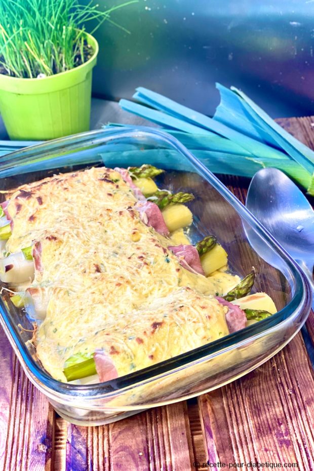 poireau jambon sauce mornay