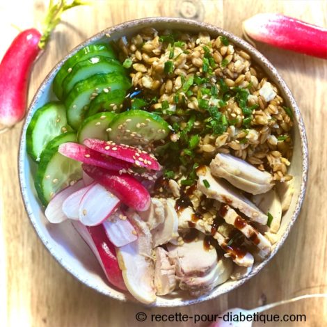 Bowl au Poulet et Épeautre (IG Bas)