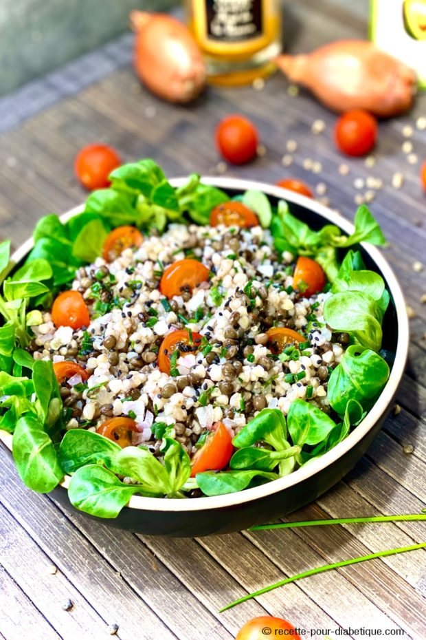 Salade au Sarrasin et Lentilles ig bas