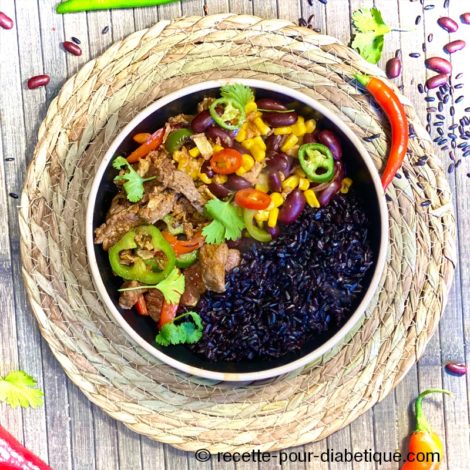 Bowl d'émincé de Boeuf à la Mexicaine