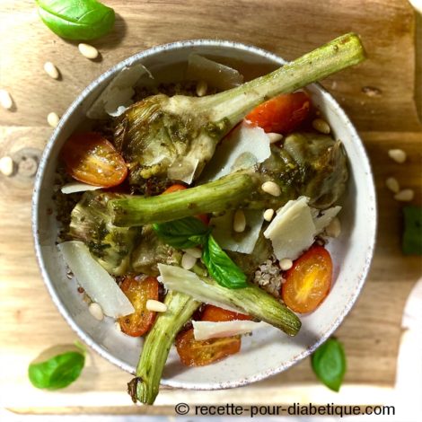 Artichauts au Pesto et Quinoa