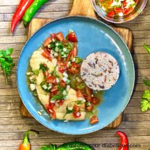 Carrelet Meunière sauce Vierge aux piments doux