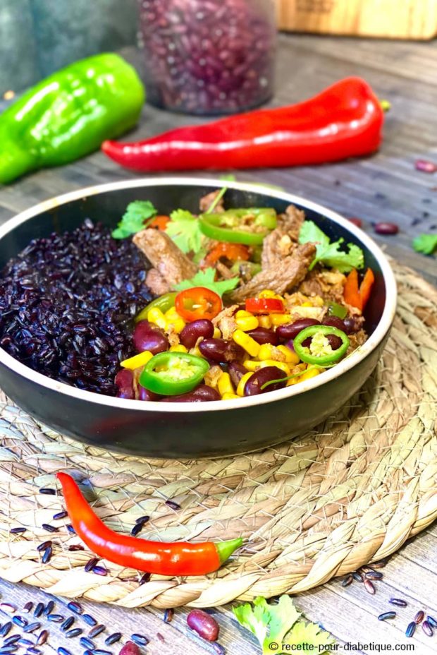 Bowl d'émincé de Boeuf à la Mexicaine
