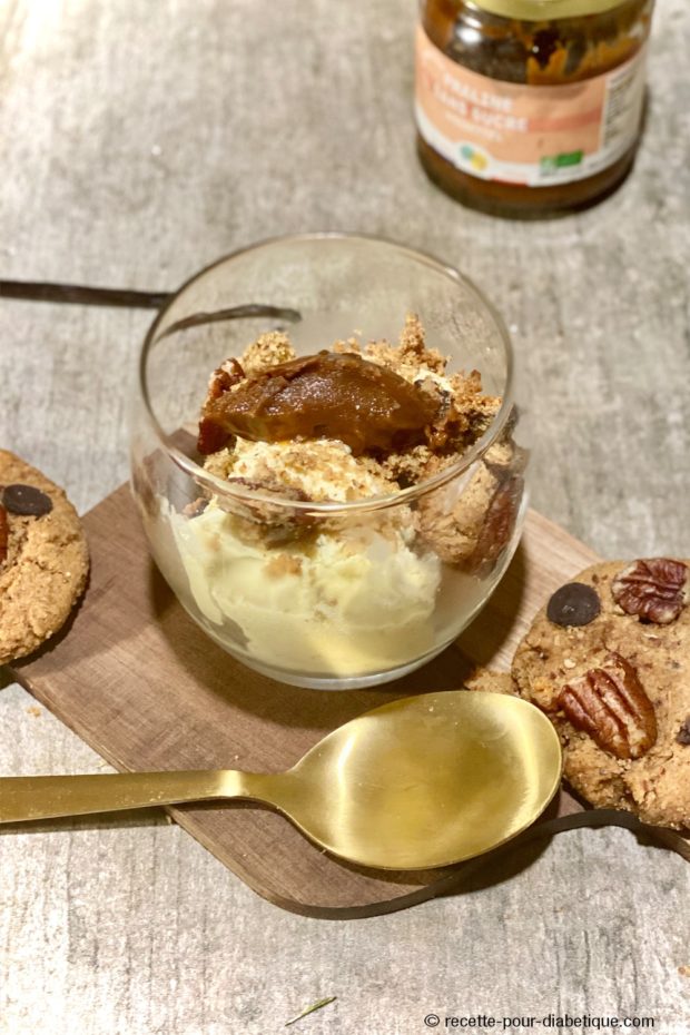 Glace Vanille gourmande aux Cookies