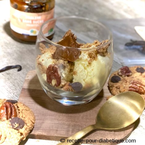 Glace Vanille gourmande aux Cookies
