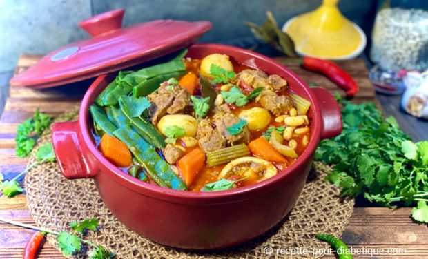 Loubia au jarret et pieds de veau