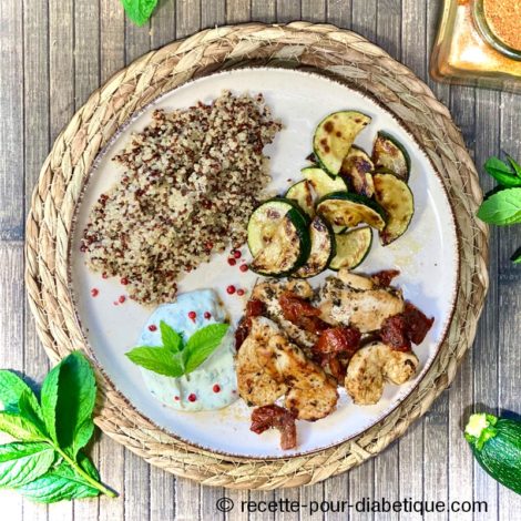 Poulet au Cumin aux Courgettes et Quinoa