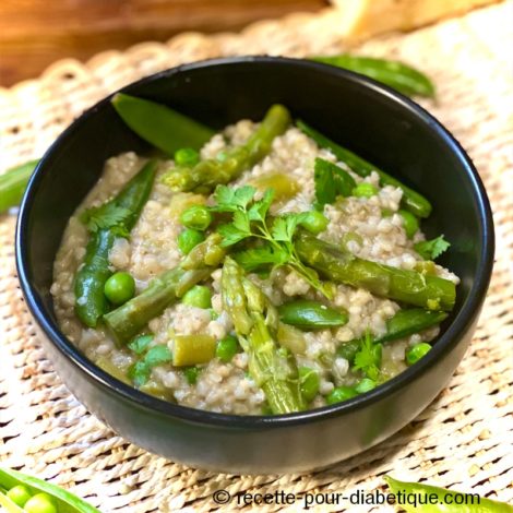 Risotto de Sarrasin aux Légumes verts (IG bas)
