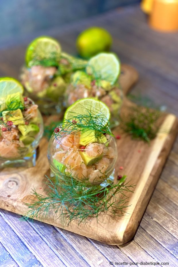 Verrines aux 2 Saumons et Avocat