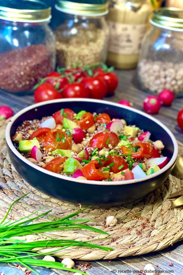 Salade au Quinoa Rouge