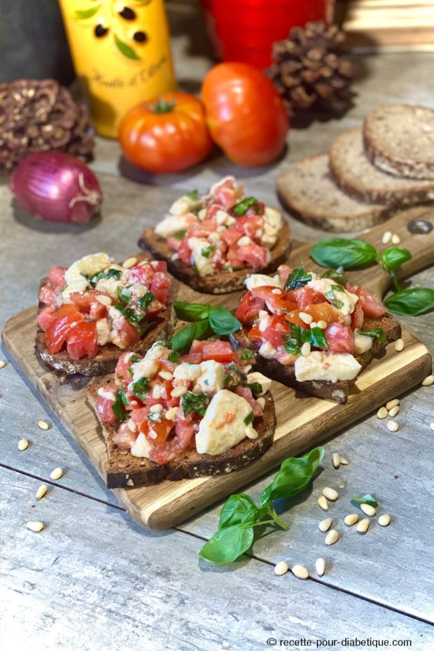 Bruschetta Tomate Mozzarella IG Bas