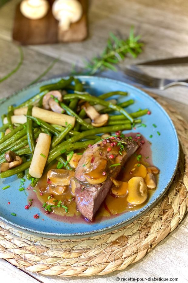 magret de canard aux champignons