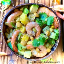 Salade exotique au Lupin et Crevettes