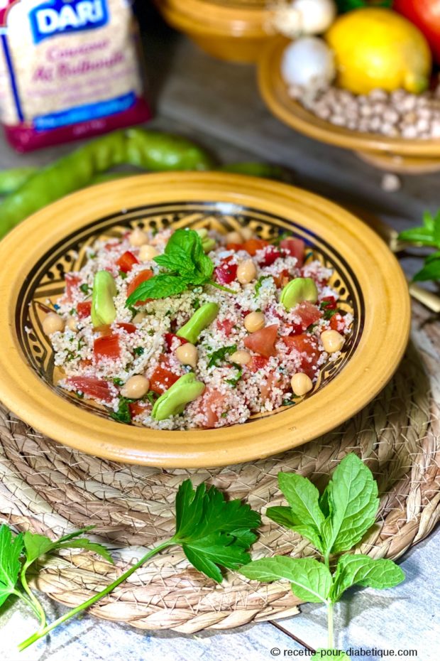 Taboulé IG Bas au Couscous d'orge