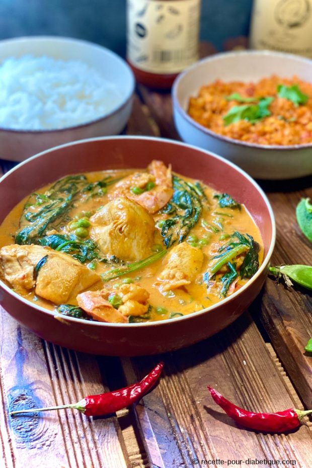Curry de Poulet et Crevettes
