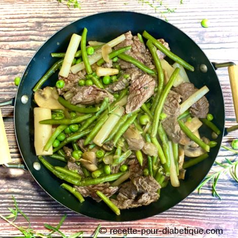 Poêlée de Légumes et Champignons au Boeuf