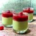 Panna Cotta Thé Matcha et Framboises