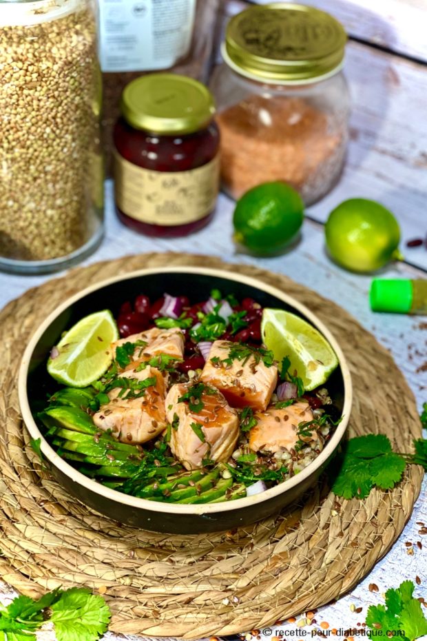 Poke Bowl ig bas Saumon mi-cuit