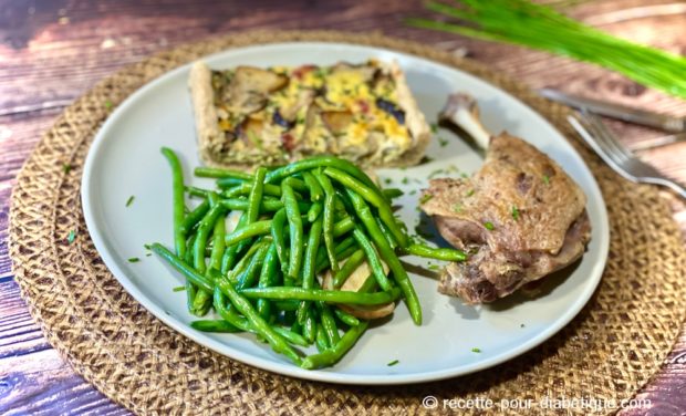 Quiche aux Cèpes et confit de canard